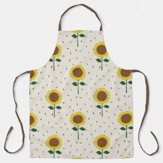 Zonnige Zonnebloem Schort | Origineel Handgetekend