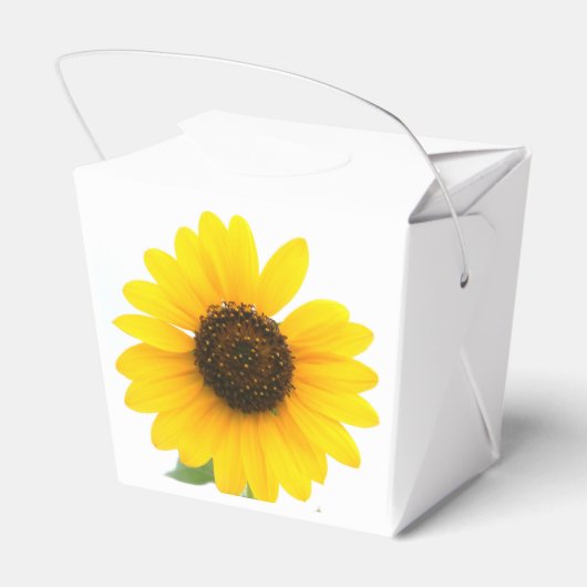 Zonnige Zonnebloem Treat Box Bedankdoosjes (Achterkant)