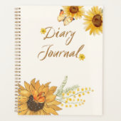 Zonnige Zonnebloem & Vlinder Zonne aesthetic Planner (Voorkant)