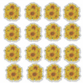 Zonnige Zonnebloemen Boeket Sticker (Voorkant)