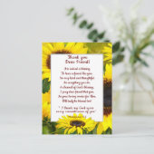 Zonnige zonnebloemen dank je wel christelijke vrie briefkaart (Staand voorkant)