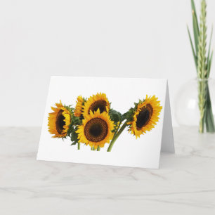 Zonnige Zonnebloemen Feestdagen Kaart