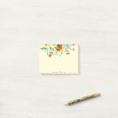 Zonnige zonnebloemen gepersonaliseerd post-it® notes (Op bureau)
