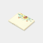 Zonnige zonnebloemen gepersonaliseerd post-it® notes (Schuin)
