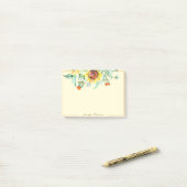 Zonnige zonnebloemen gepersonaliseerd post-it® notes (Op bureau)