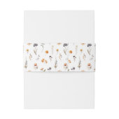 Zonnige zonnebloemen & wilde bloemen herfstbruilof uitnodigingen wikkel (Achterkant Voorbeeld)