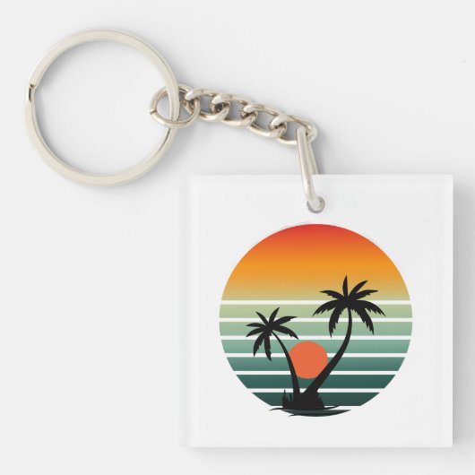 Zonnige Zonneschijn Acryl Sleutelhanger (voorkant)