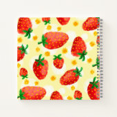 Zonovergoten aardbeien en madeliefjes notitieboek (Achterkant)