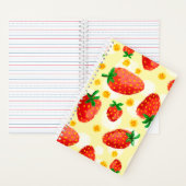 Zonovergoten aardbeien en madeliefjes notitieboek (Binnen)