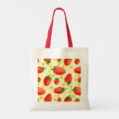 Zonovergoten aardbeien en madeliefjes tote bag (Achterkant)