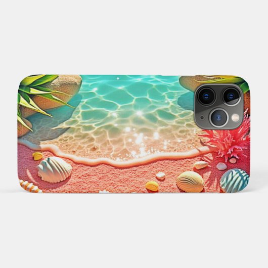 Zonovergoten Beach Shells Design Case-Mate iPhone Case (Achterkant (horizontaal))