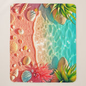 Zonovergoten Beach Shells Design Sherpa Deken (Voorkant)