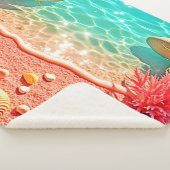 Zonovergoten Beach Shells Design Sherpa Deken (3/4)