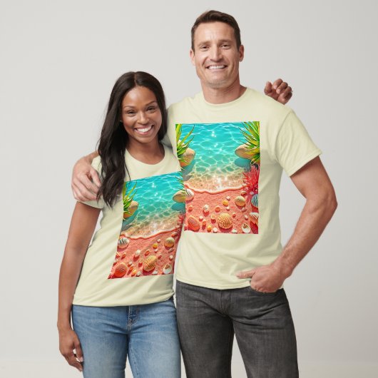 Zonovergoten Beach Shells Design T-shirt (Unisex)