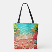 Zonovergoten Beach Shells Design Tote Bag (Achterkant)