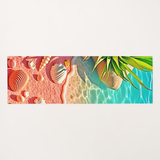 Zonovergoten Beach Shells Design Yogamat (Achterkant (horizontaal))