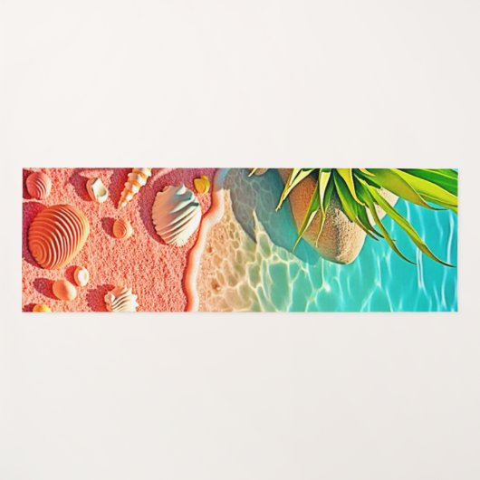 Zonovergoten Beach Shells Design Yogamat (Voorkant (horizontaal))