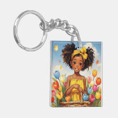 " ZONOVERGOTEN BLOEI " SLEUTELHANGER (Voorkant Links)