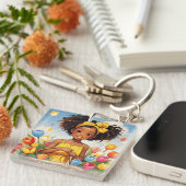 " ZONOVERGOTEN BLOEI " SLEUTELHANGER (Voorkant Rechts)