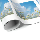 Zonovergoten bloemblaadjes cadeaupapier (Rol Hoek)