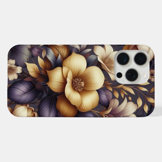 Zonovergoten Bloemblaadjes en Paarse Nevel iPhone Hoesje (Achterkant horizontaal)