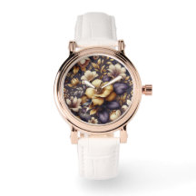 Zonovergoten bloemblaadjes en Paarse waas