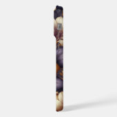 Zonovergoten bloemblaadjes en Paarse waas iPhone Hoesje (Linkerkant)