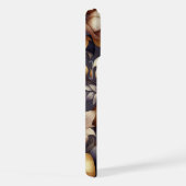 Zonovergoten bloemblaadjes en Paarse waas iPhone Hoesje (Rechterkant)