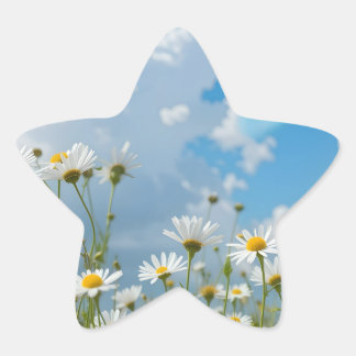 Zonovergoten Bloemblaadjes Ster Sticker