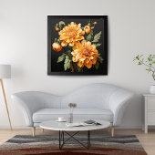 Zonovergoten bloemen foto afdruk