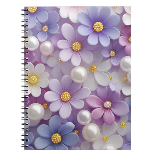 Zonovergoten Bloemengeglans Notitieboek (Voorkant)