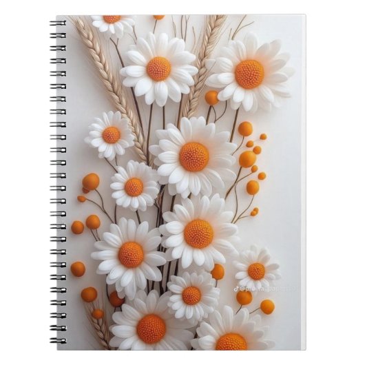 Zonovergoten Bloemengeglans Notitieboek (Voorkant)