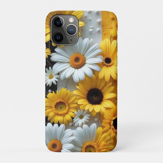 Zonovergoten bloemenschittering iPad Smart Cover (Achterkant)