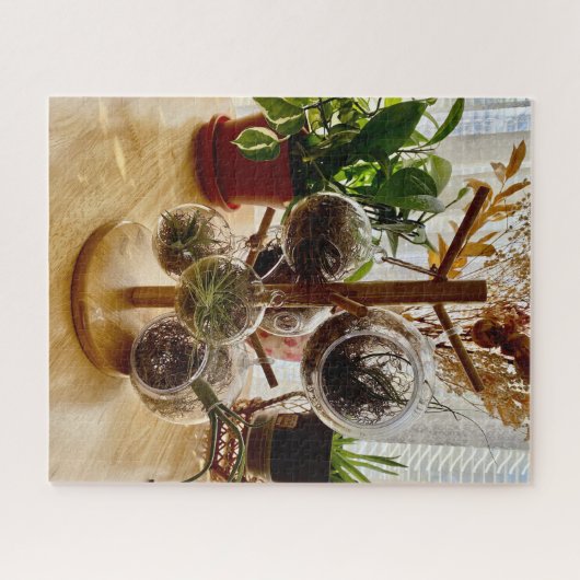 Zonovergoten bloementafelblad legpuzzel (Horizontaal)