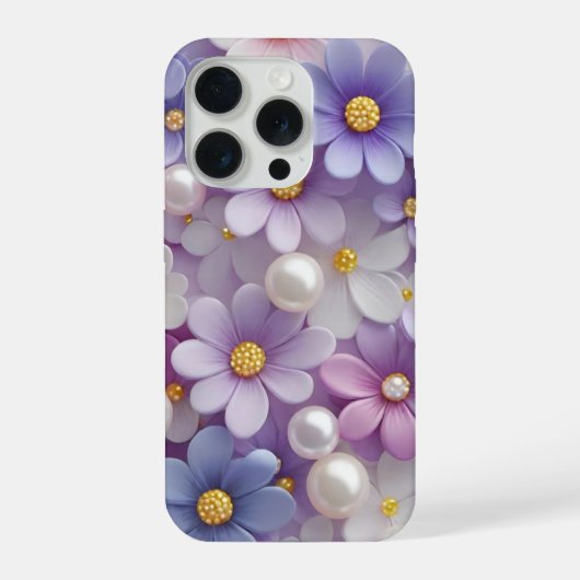 Zonovergoten Bloemrijke Straling iPhone Hoesje (Achterkant)
