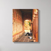 Zonovergoten Boog – Serene Mediterraan Canvas Afdruk (Voorkant)