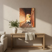 Zonovergoten Boog – Serene Mediterraan Canvas Afdruk