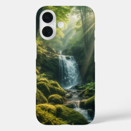 Zonovergoten bos Herfsten iPhone 16 Hoesje