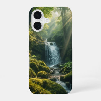 Zonovergoten bos Herfsten iPhone 16 Hoesje