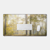 Zonovergoten bos, moderne natuurfoto bureaumat (Keyboard & Muis)