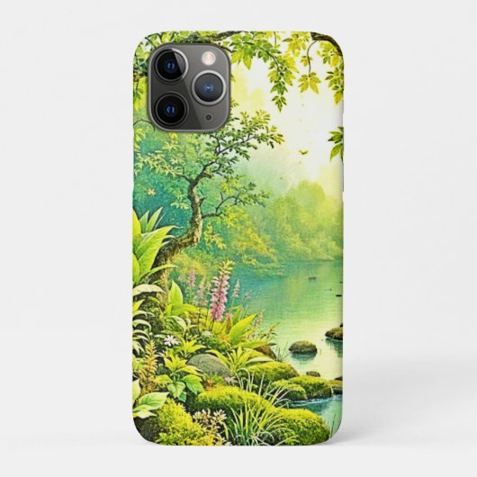 zonovergoten boslandschap Case-Mate iPhone case (Achterkant)