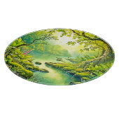 zonovergoten boslandschap snijplank (Hoek)