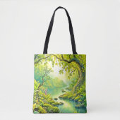 zonovergoten boslandschap tote bag (Voorkant)