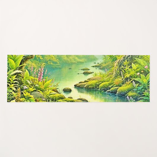 zonovergoten boslandschap yogamat (Voorkant (horizontaal))