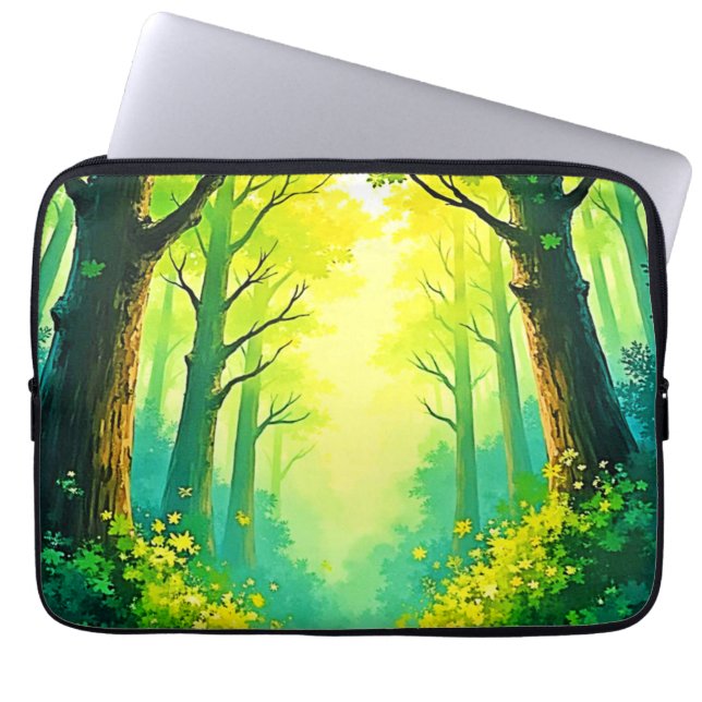 Zonovergoten Bospad Laptop Sleeve (Voorkant)