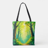 Zonovergoten Bospad Tote Bag (Achterkant)