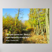 Zonovergoten Bossen in de herfst - gepersonaliseer Poster