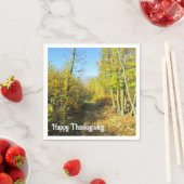 Zonovergoten Bossen in de herfst - Gepersonaliseer Servet (Insitu)