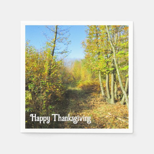 Zonovergoten Bossen in de herfst - Gepersonaliseer Servet (Voorkant)