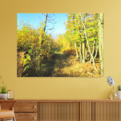 Zonovergoten Bossen in het najaar - Canvas Afdruk (Insitu (Woonkamer))